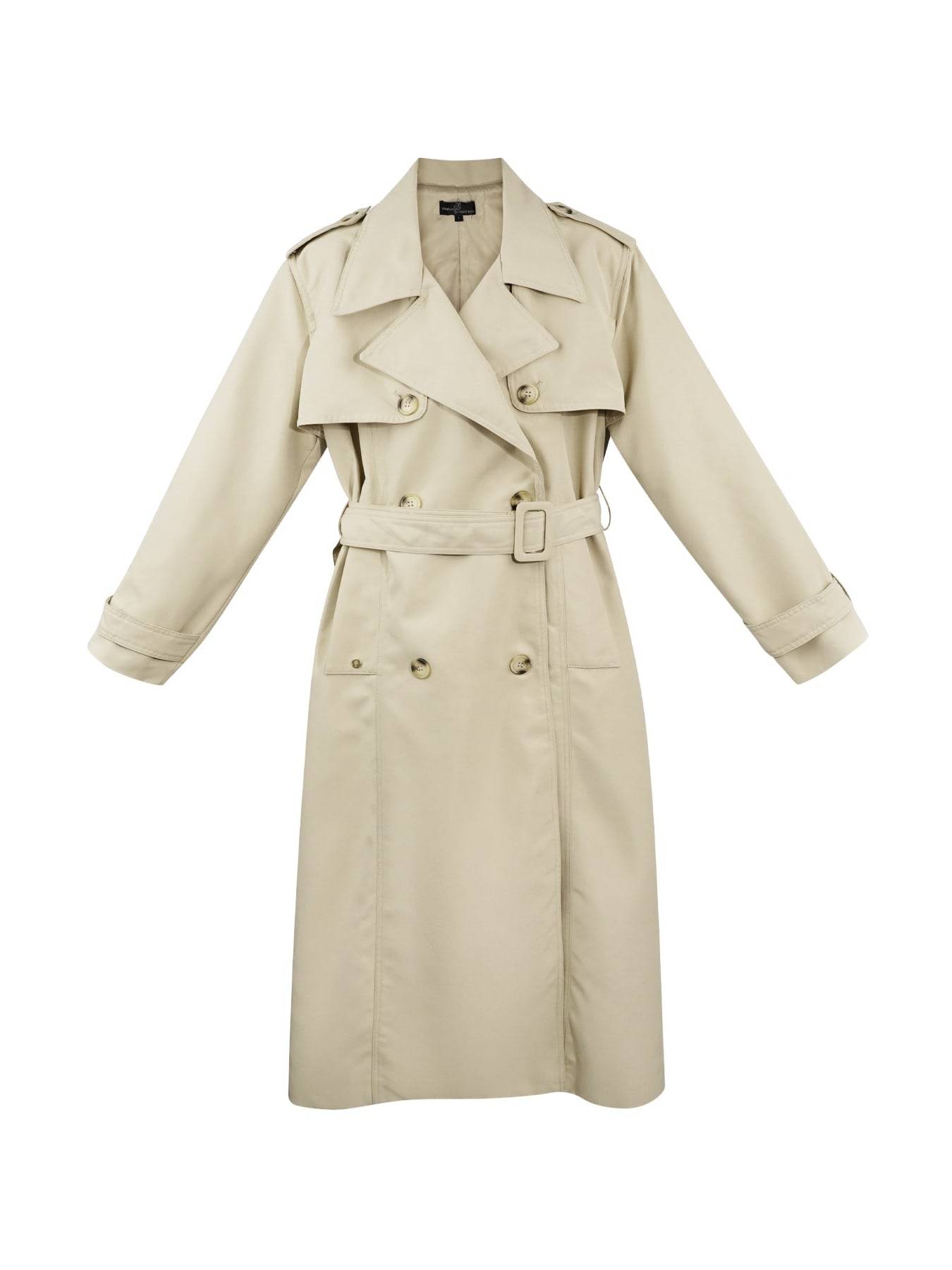 MAUD | Long Sanded Cotton Trench Coat