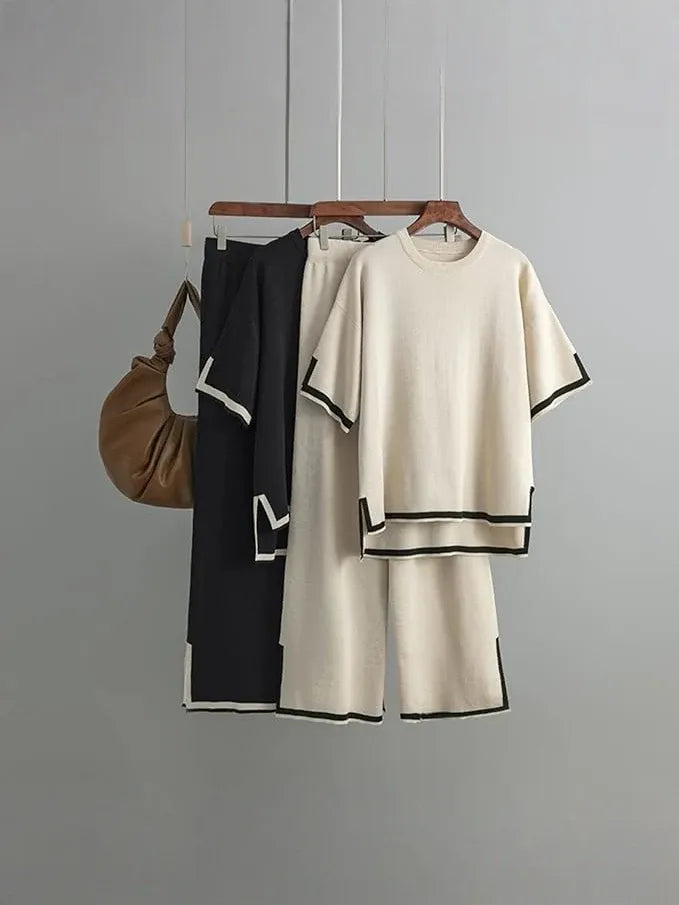 Stylish Ice Silk Short Sleeve Set