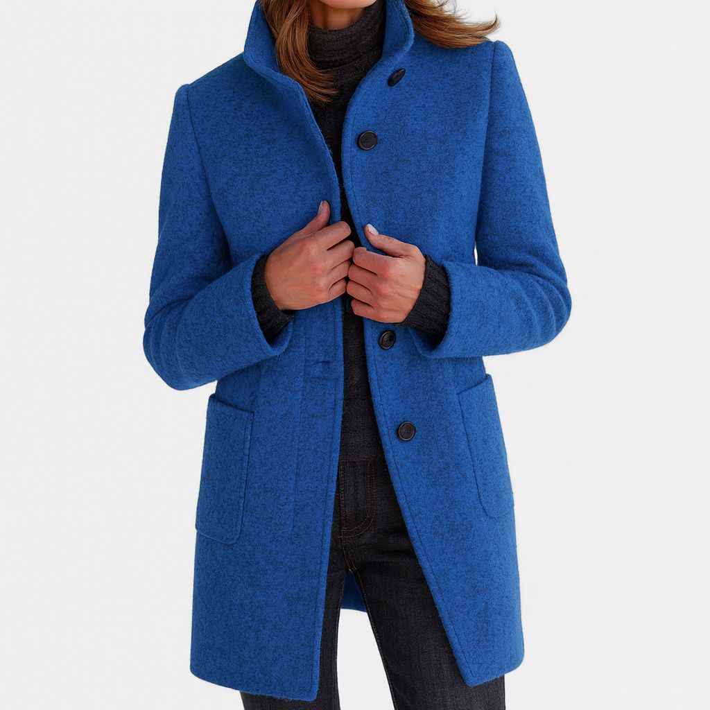 High-Collared Wool Coat