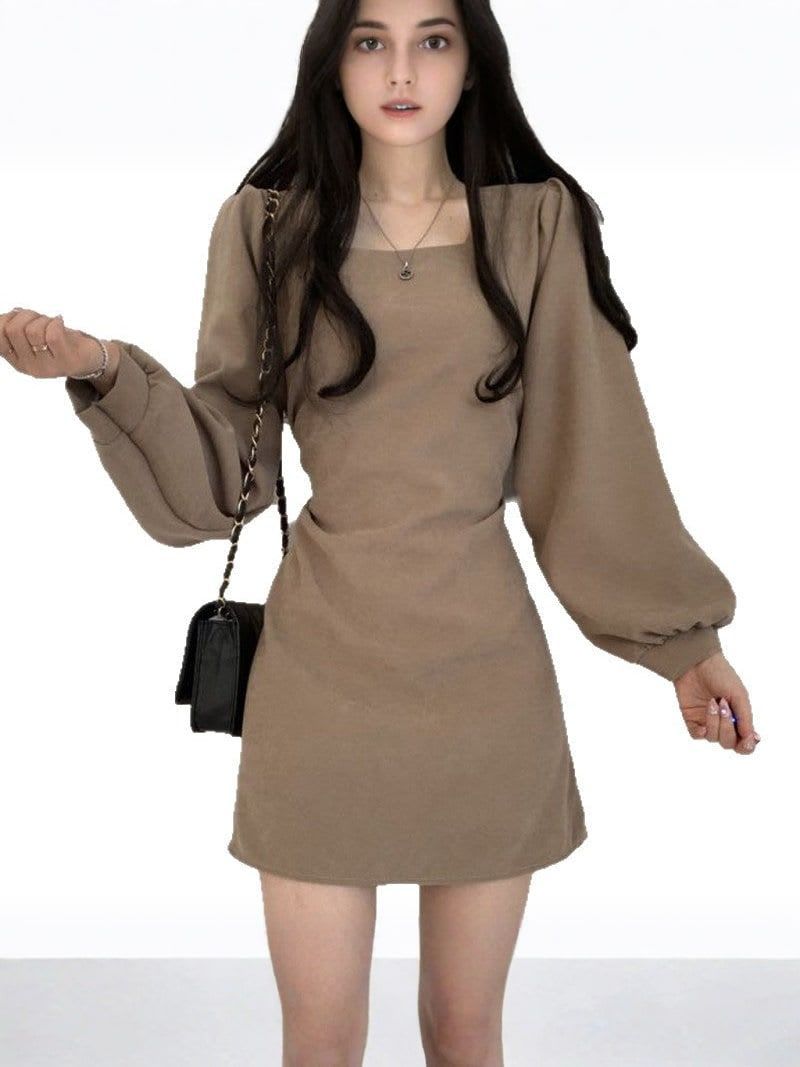 AMILA | Off-the-Shoulder Cashmere Dress – Effortless Chic