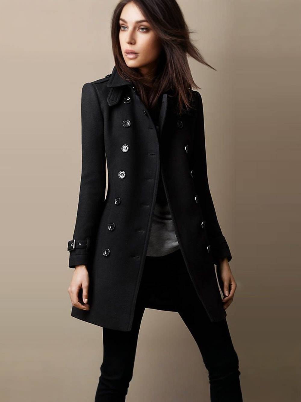 CINTIA | Chic Faux Leather Coat