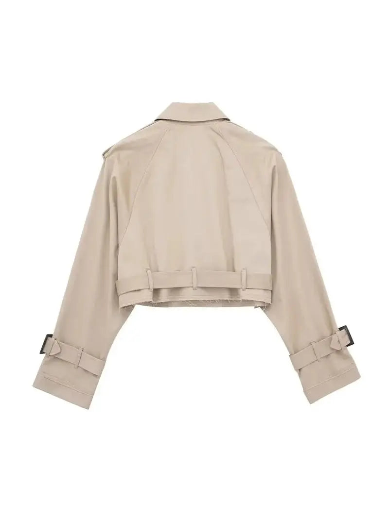 CAROLE | Chic Modern Short Trench Coat