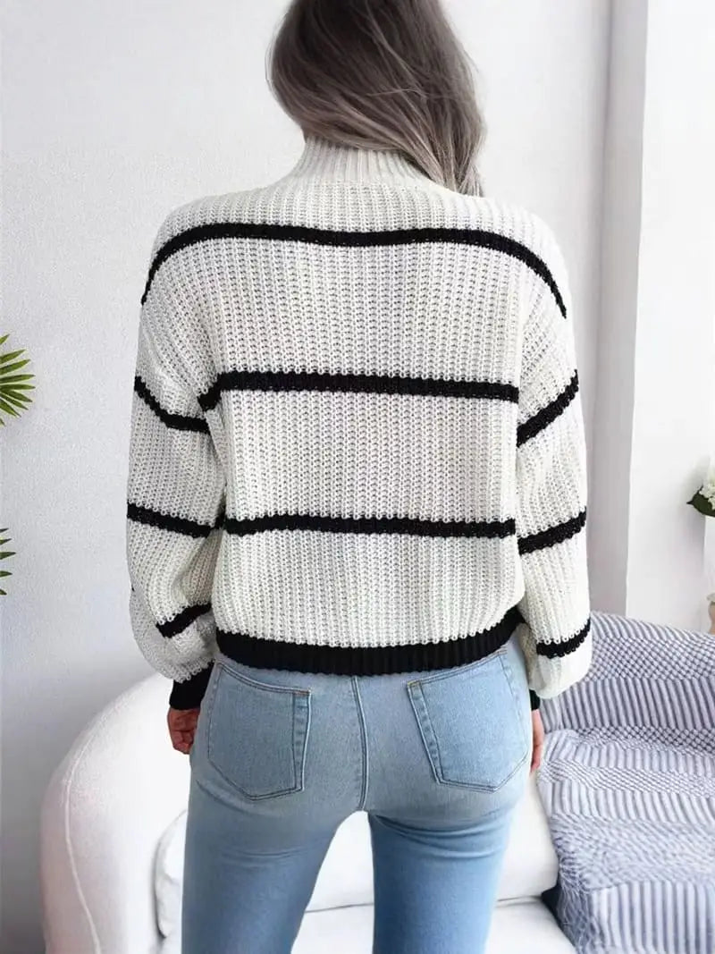 Comfortable Striped Women's Sweater
