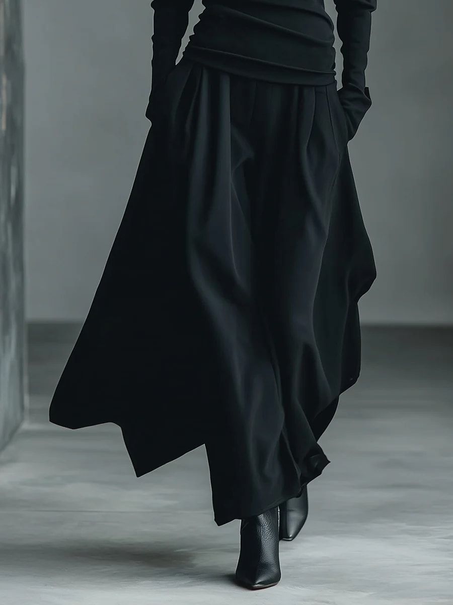 Black Off-the-Shoulder Fitted Top and Skirt Set