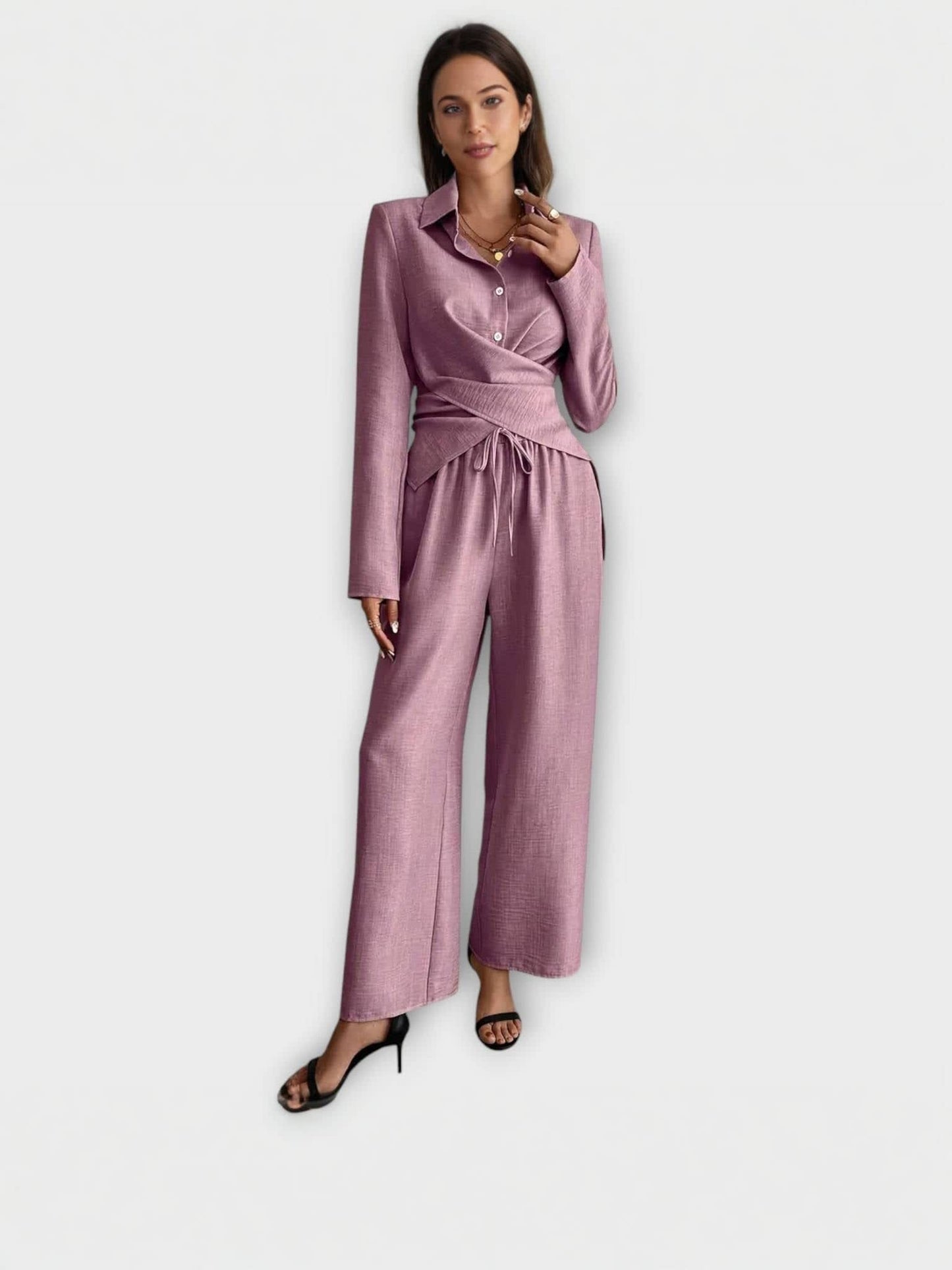 LOUISA | Ensemble chandail chic en deux pièces