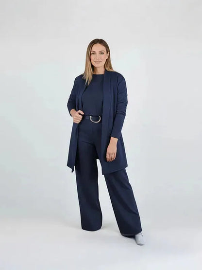 CLIONA | Stylish 3-Piece Stretch Knit Outfit