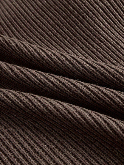 Cozy Ruffled Knit Sweater Dress