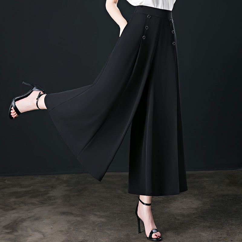 Elegant Loose-Fit Pleated Pants