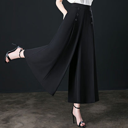 Elegant Loose-Fit Pleated Pants