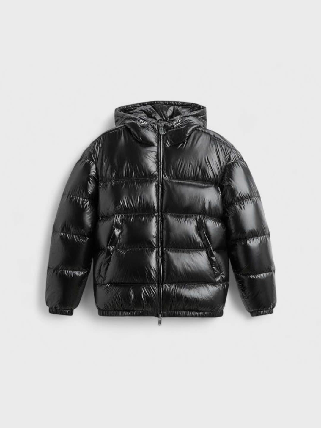 STEP | Sleek Short Shiny Down Jacket