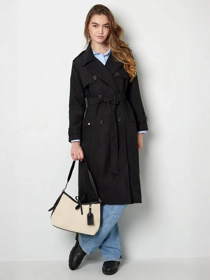 Long Sanded Cotton Trench Coat