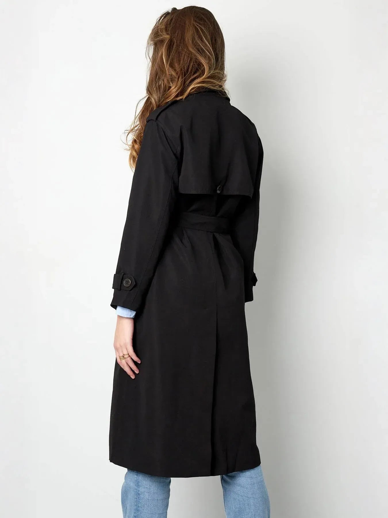 Long Sanded Cotton Trench Coat