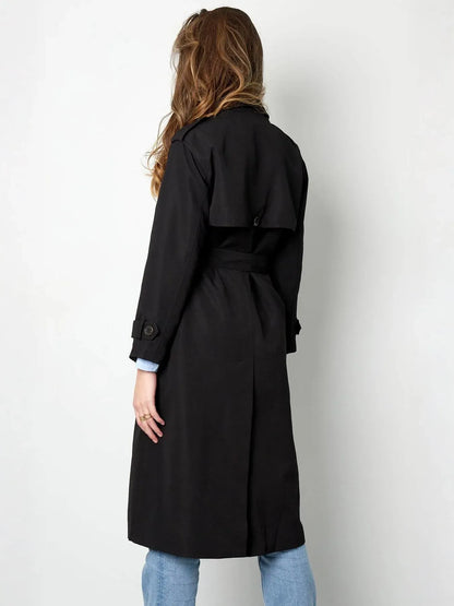 Long Sanded Cotton Trench Coat