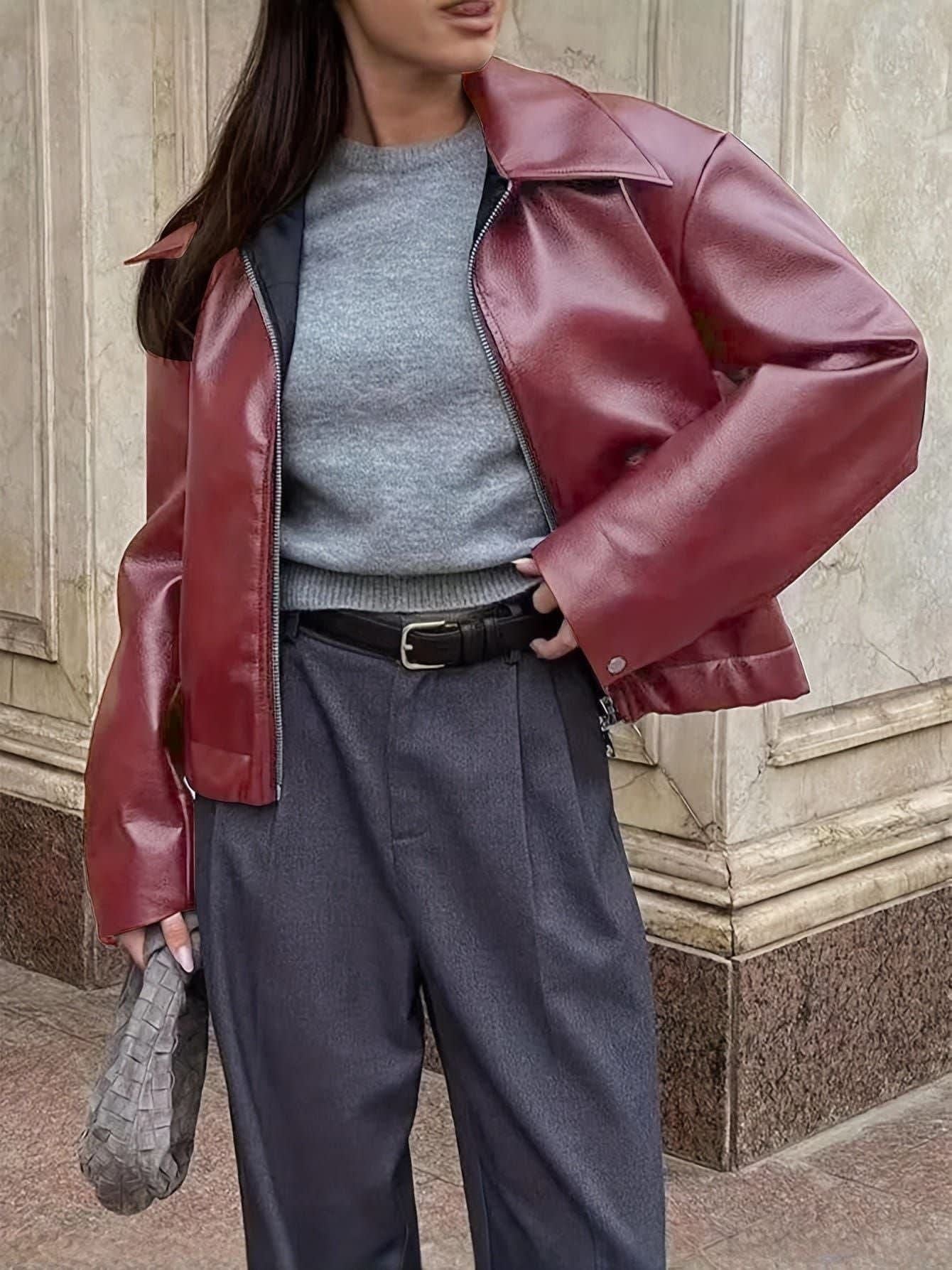 ANNETTE | Chic Vegan Leather Jacket