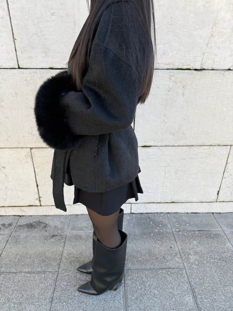 Chic Coat with Faux Fur Accents