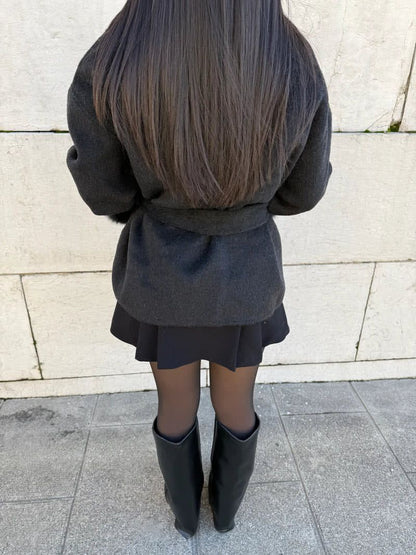 Chic Coat with Faux Fur Accents