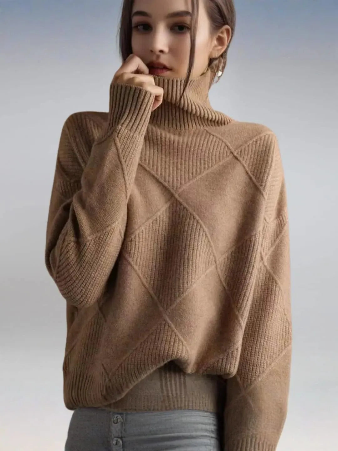 Stylish Women's Winter Turtleneck Sweater