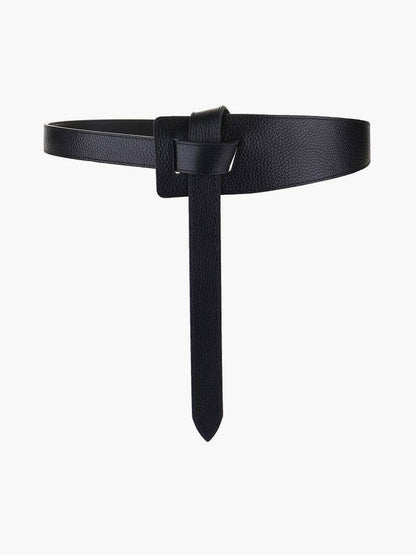 Haut authentique en cuir à double nœud