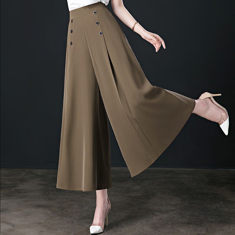 Elegant Loose-Fit Pleated Pants