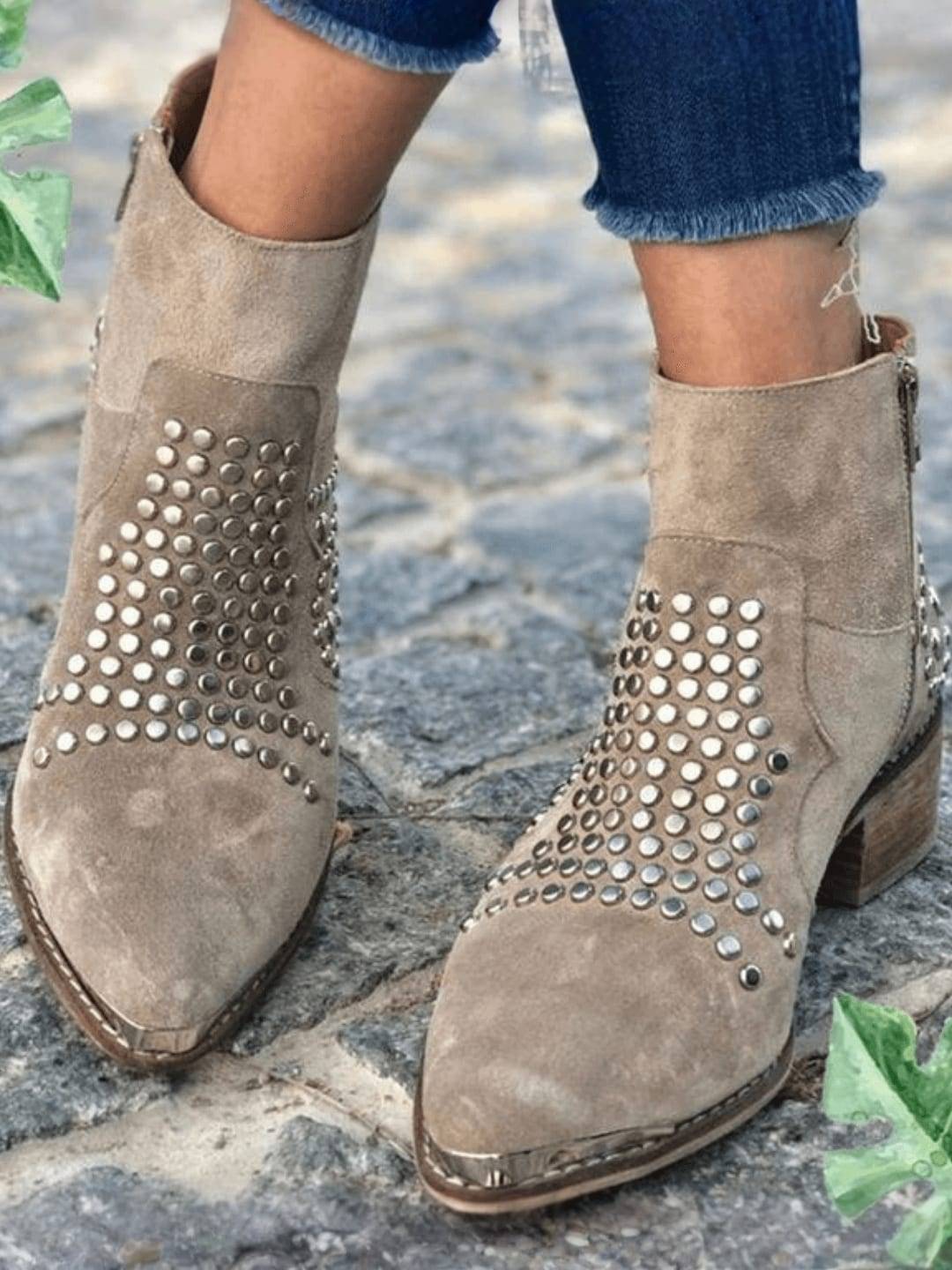 Studded Ankle Booties
