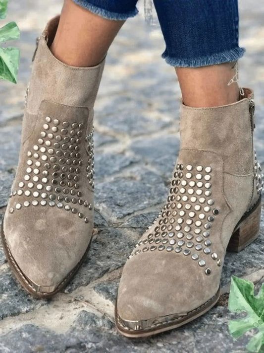 Studded Ankle Booties