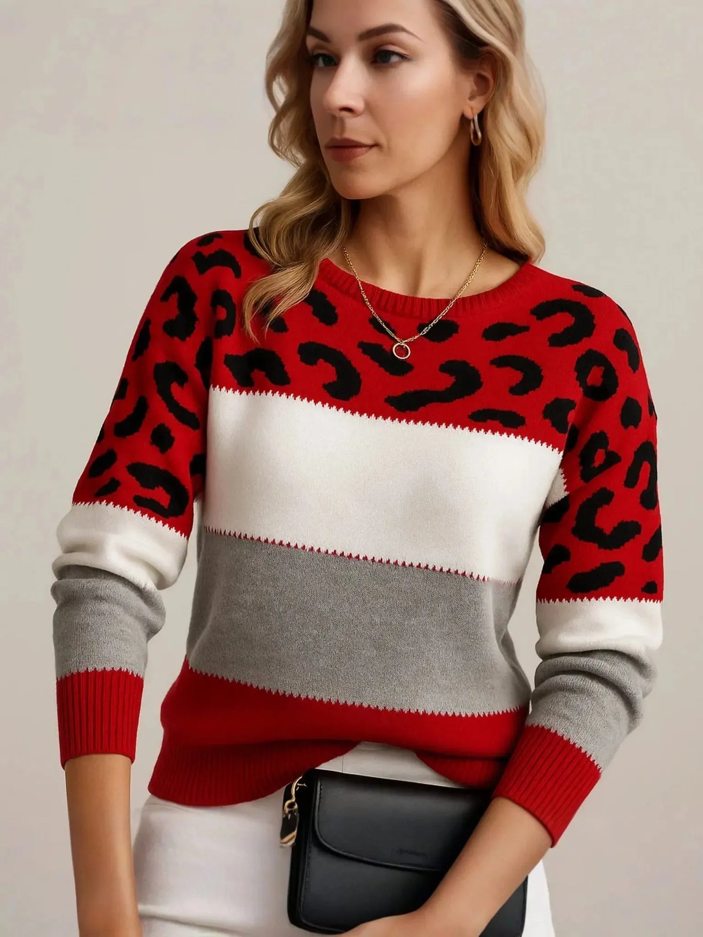 LEONIE | Animal Print Sweater" 

Rewritten Title: "LEONIE | Wild Animal Print Sweater