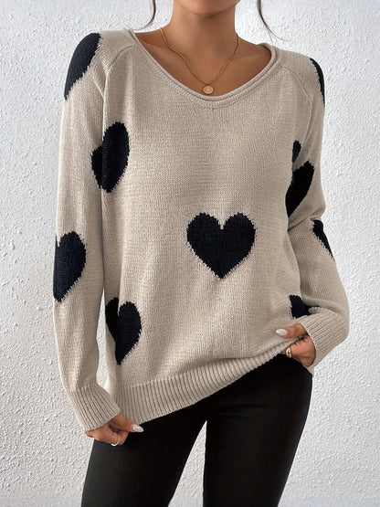 CHARLÈNE | Stylish V-Neck Knit Sweater