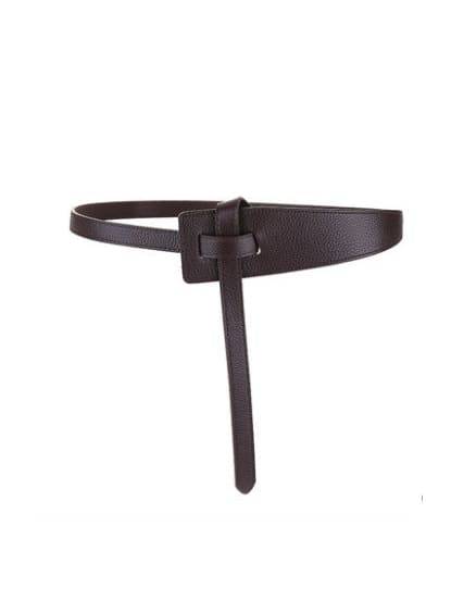 Haut authentique en cuir à double nœud