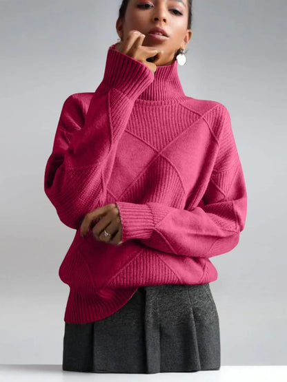 Stylish Women's Winter Turtleneck Sweater