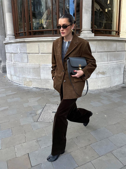 Suede Blazer Jacket