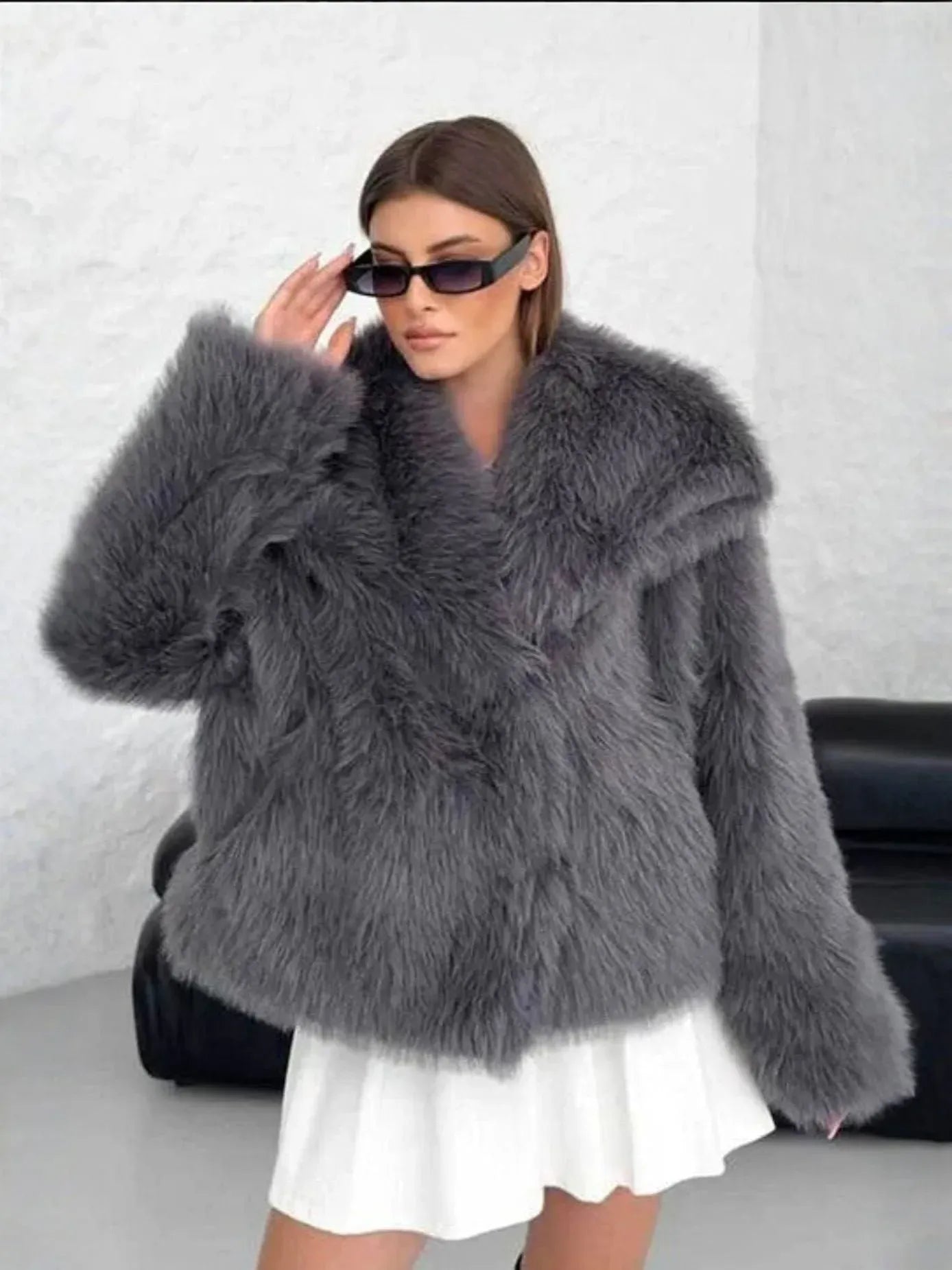 Short Faux Fur Coat