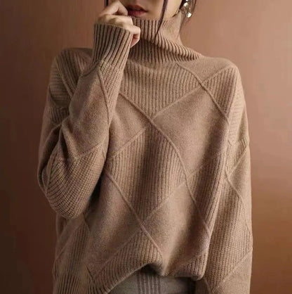 AMÉLIE | Cozy Textured Turtleneck Sweater