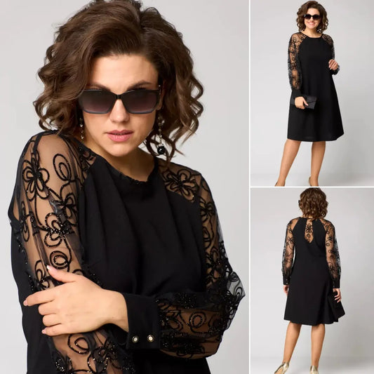 Timeless Lace Sleeve Dress