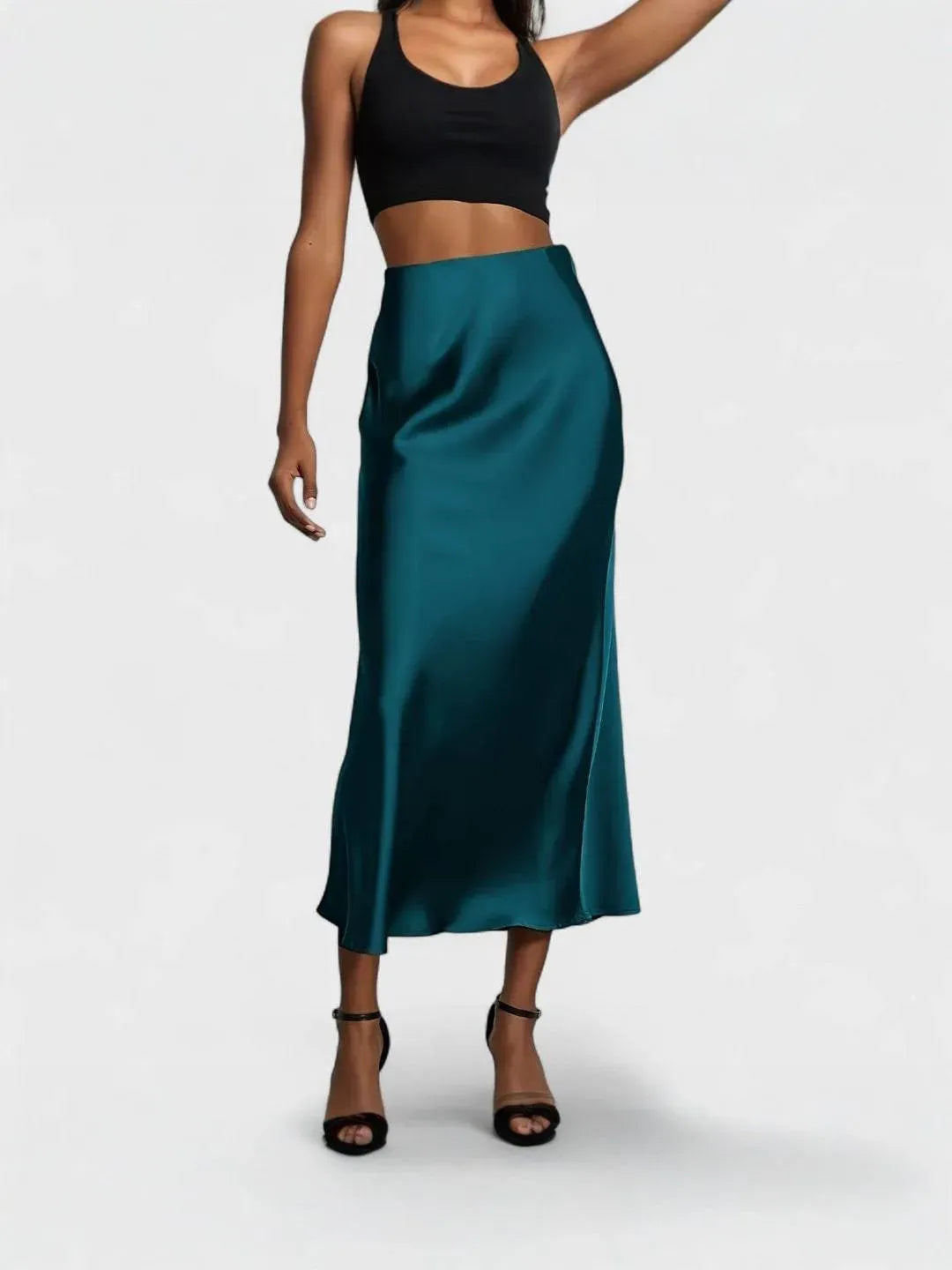 Midi Satin Skirt