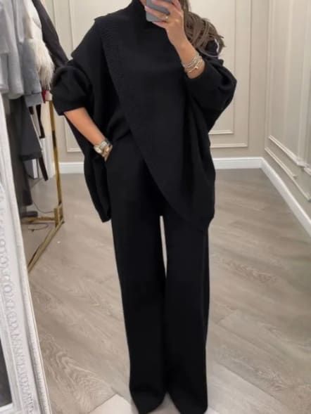 Oversized Two-Piece Sweater and Pants Set