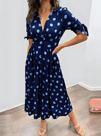 Stylish Polka Dot Dress – Classic, Feminine, and Charming