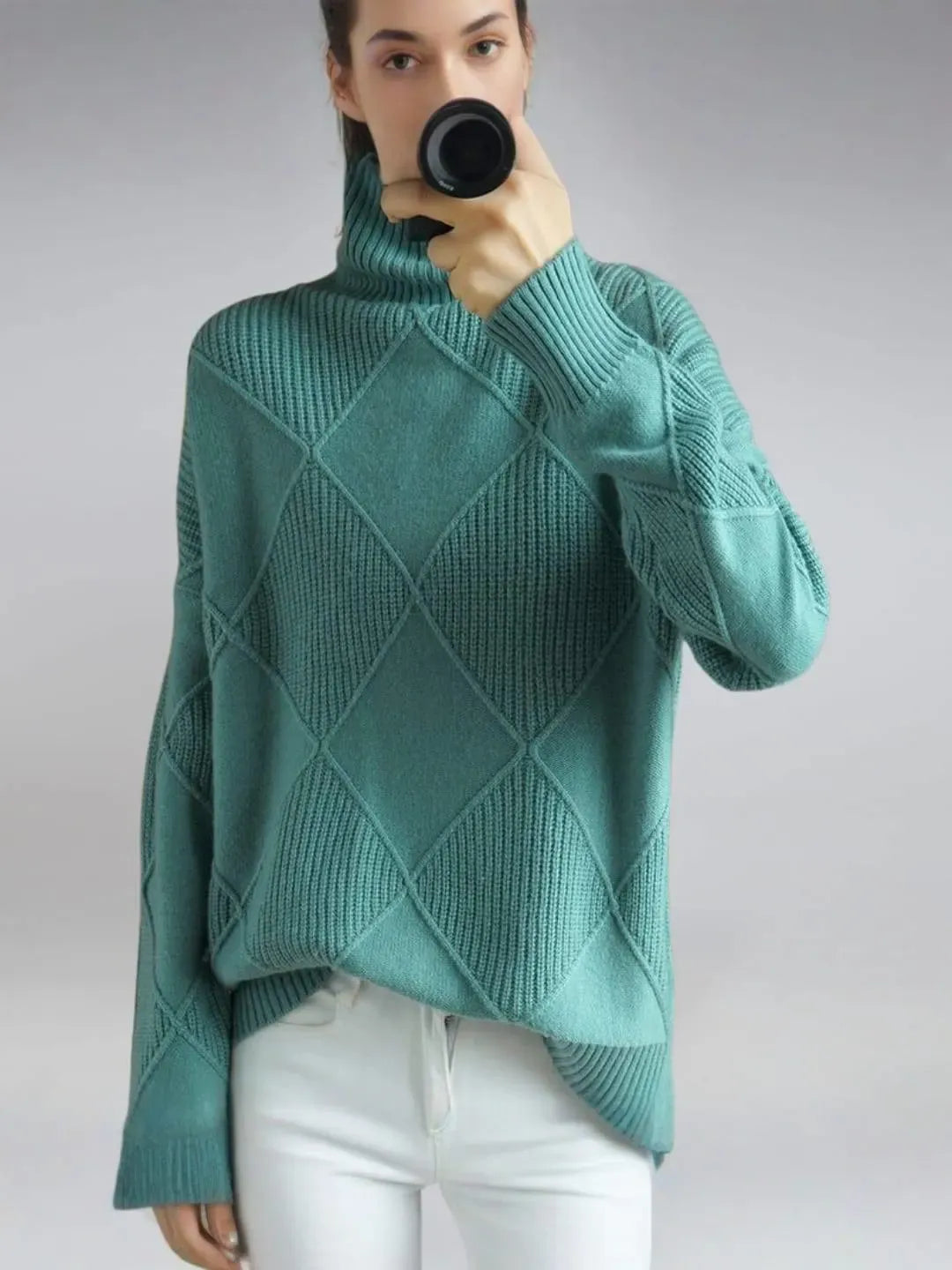 Stylish Women's Winter Turtleneck Sweater