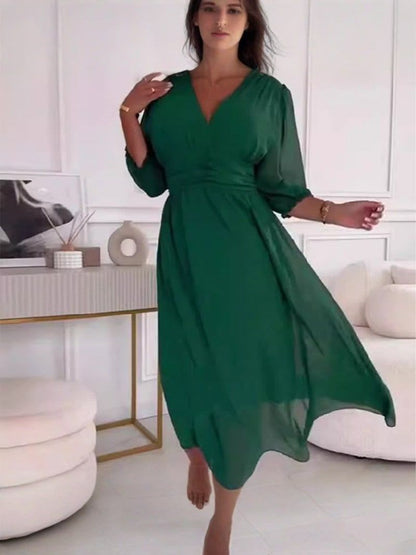 AMALIA | Chiffon Midi Dress