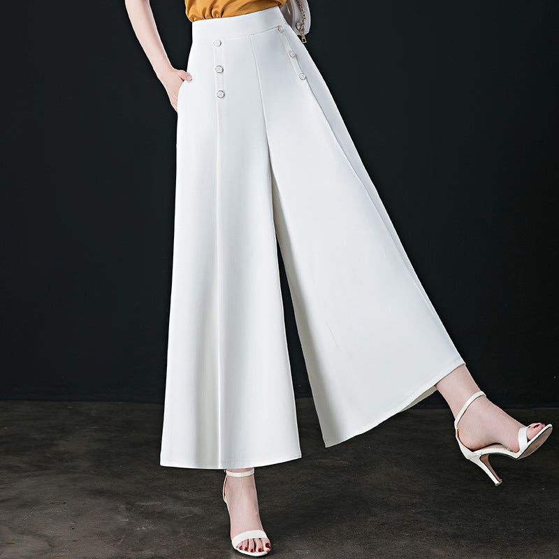 Elegant Loose-Fit Pleated Pants