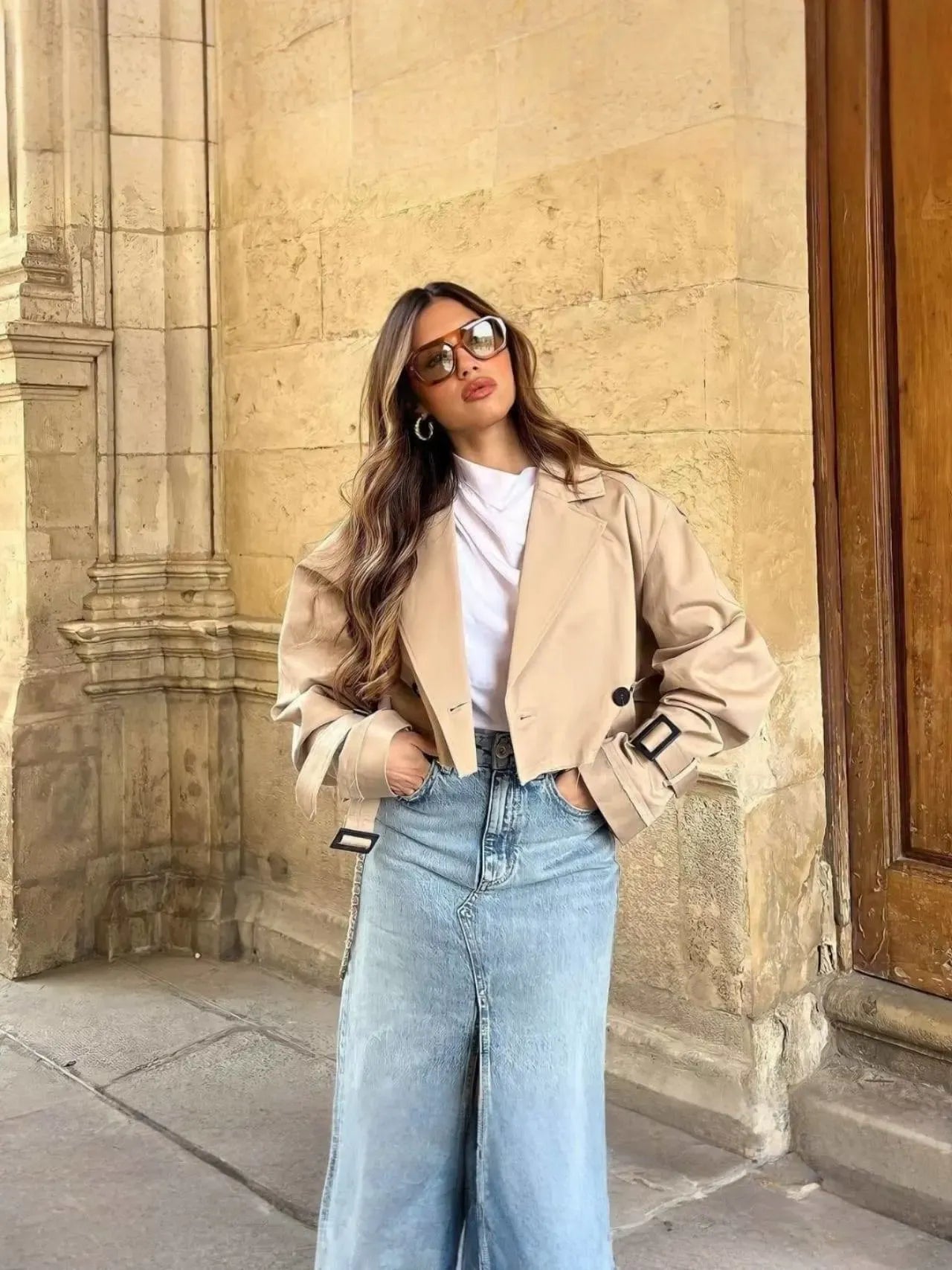 Chic Modern Short Trench Coat