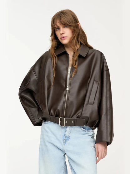 KAYLA | Classic Faux Leather Jacket