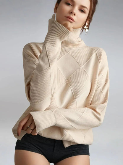 Stylish Women's Winter Turtleneck Sweater