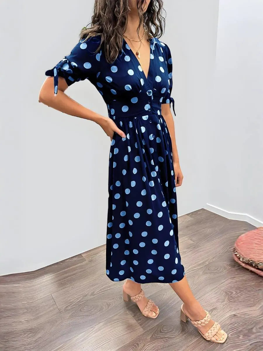 Stylish Polka Dot Dress – Classic, Feminine, and Charming
