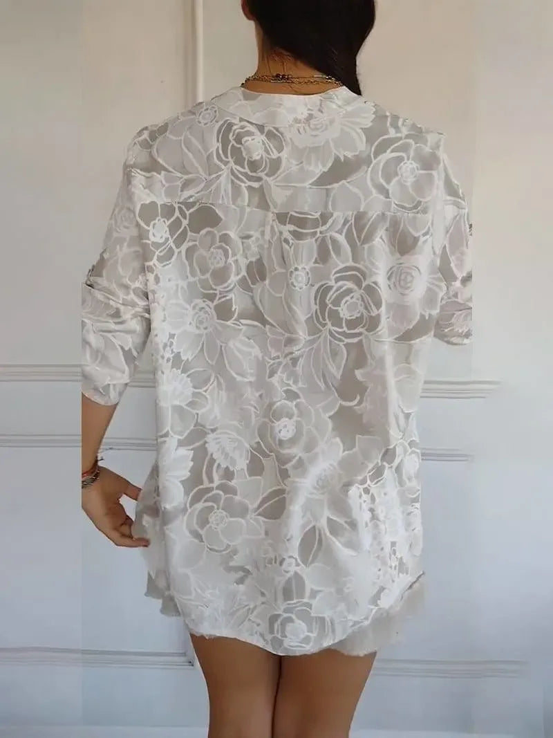 Floral Print Flowing Blouse