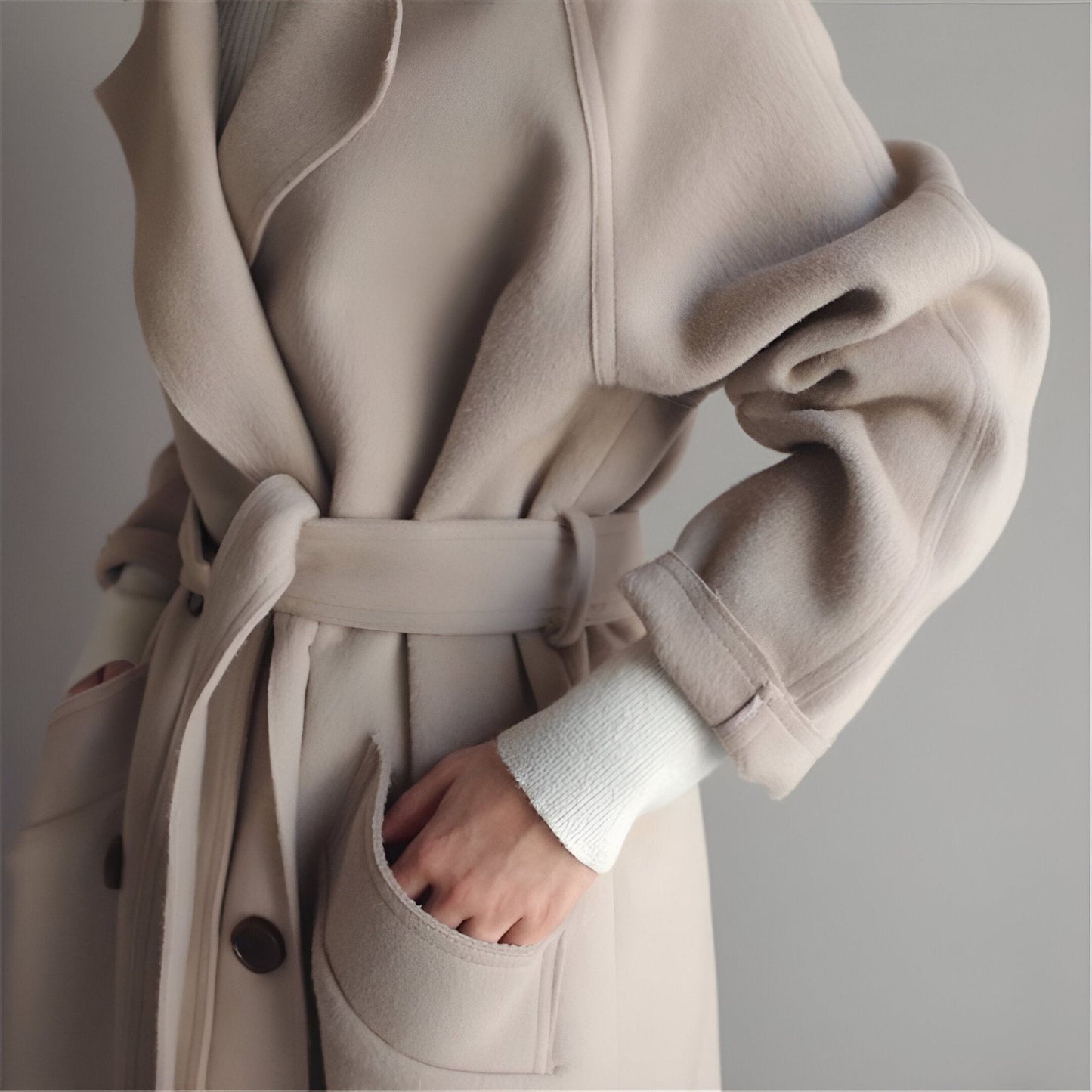 Chic Coat with Tailored Belt