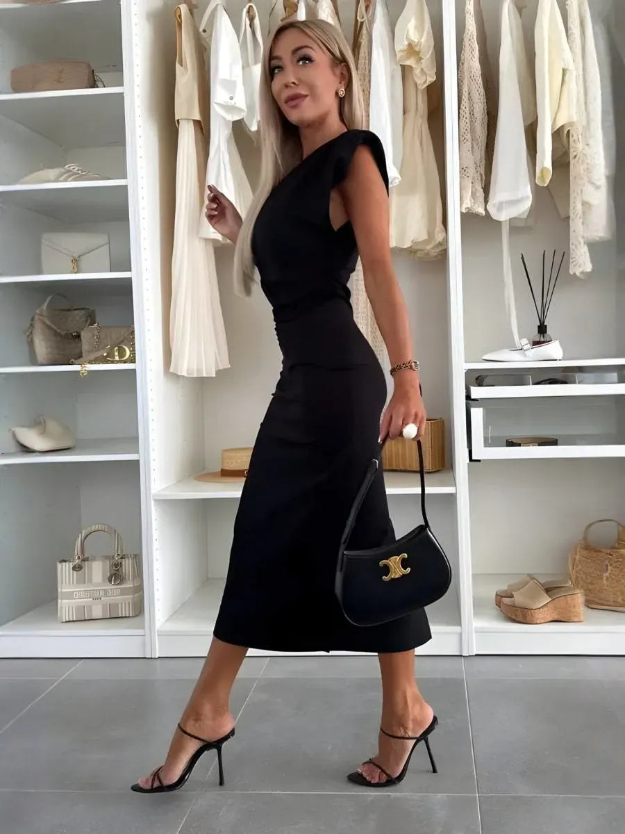 Elegant Midi Dress – Timeless Style in Rich Colors