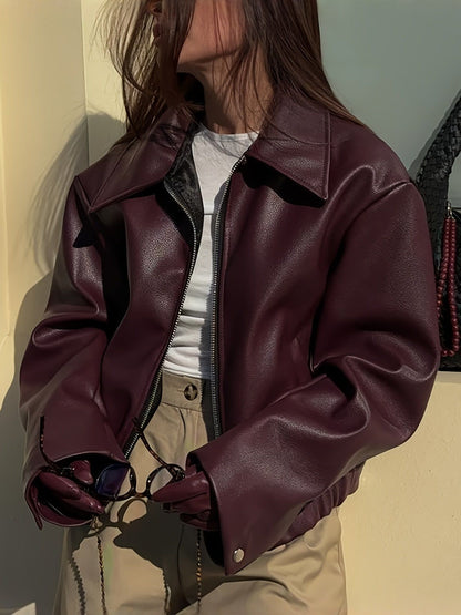 ANNETTE | Chic Vegan Leather Jacket