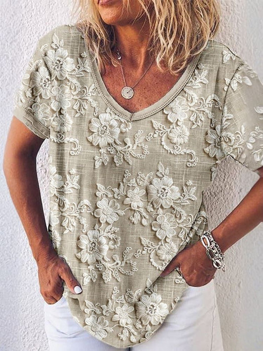 PETAL | Cotton and Linen Printed Blouse