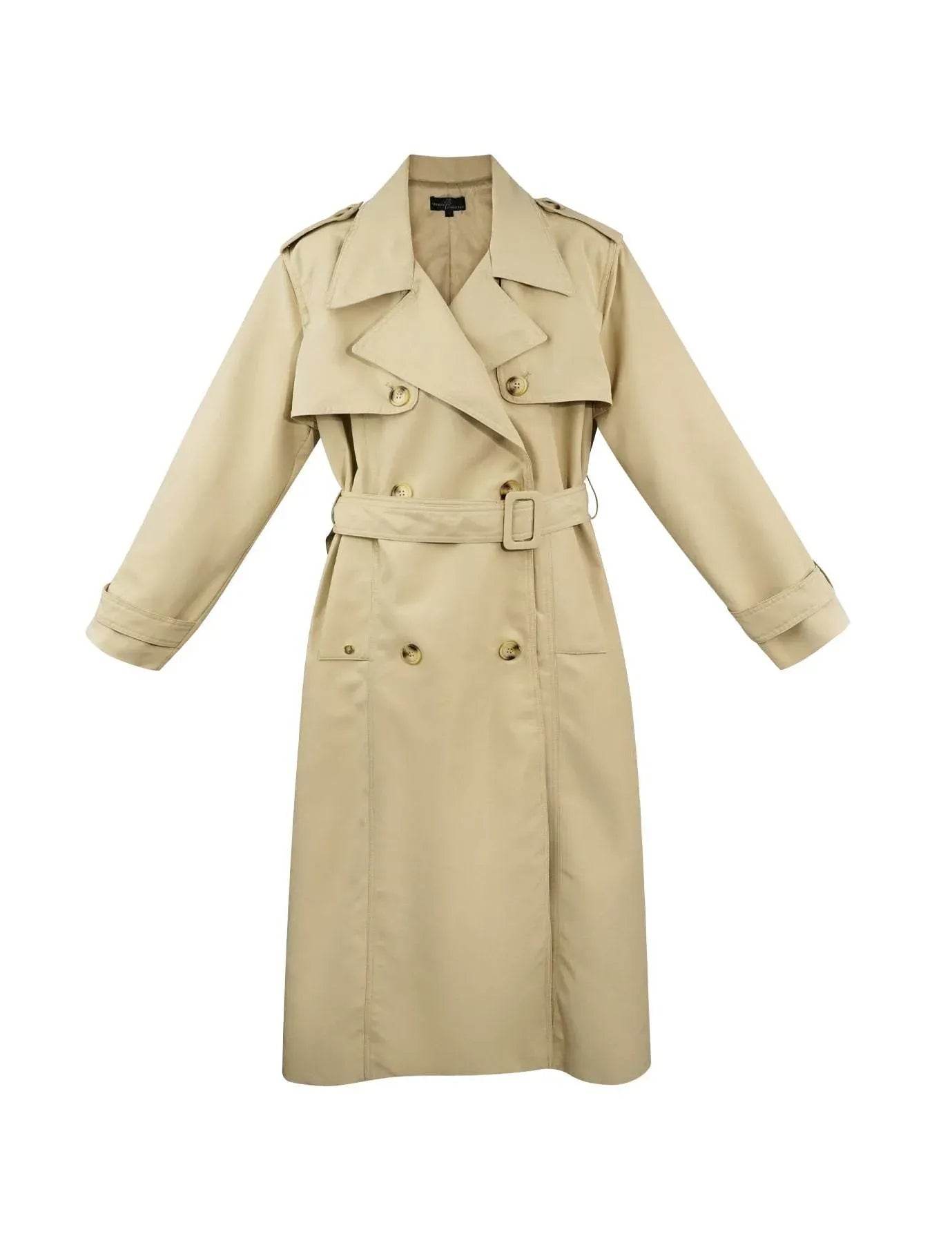 Long Sanded Cotton Trench Coat