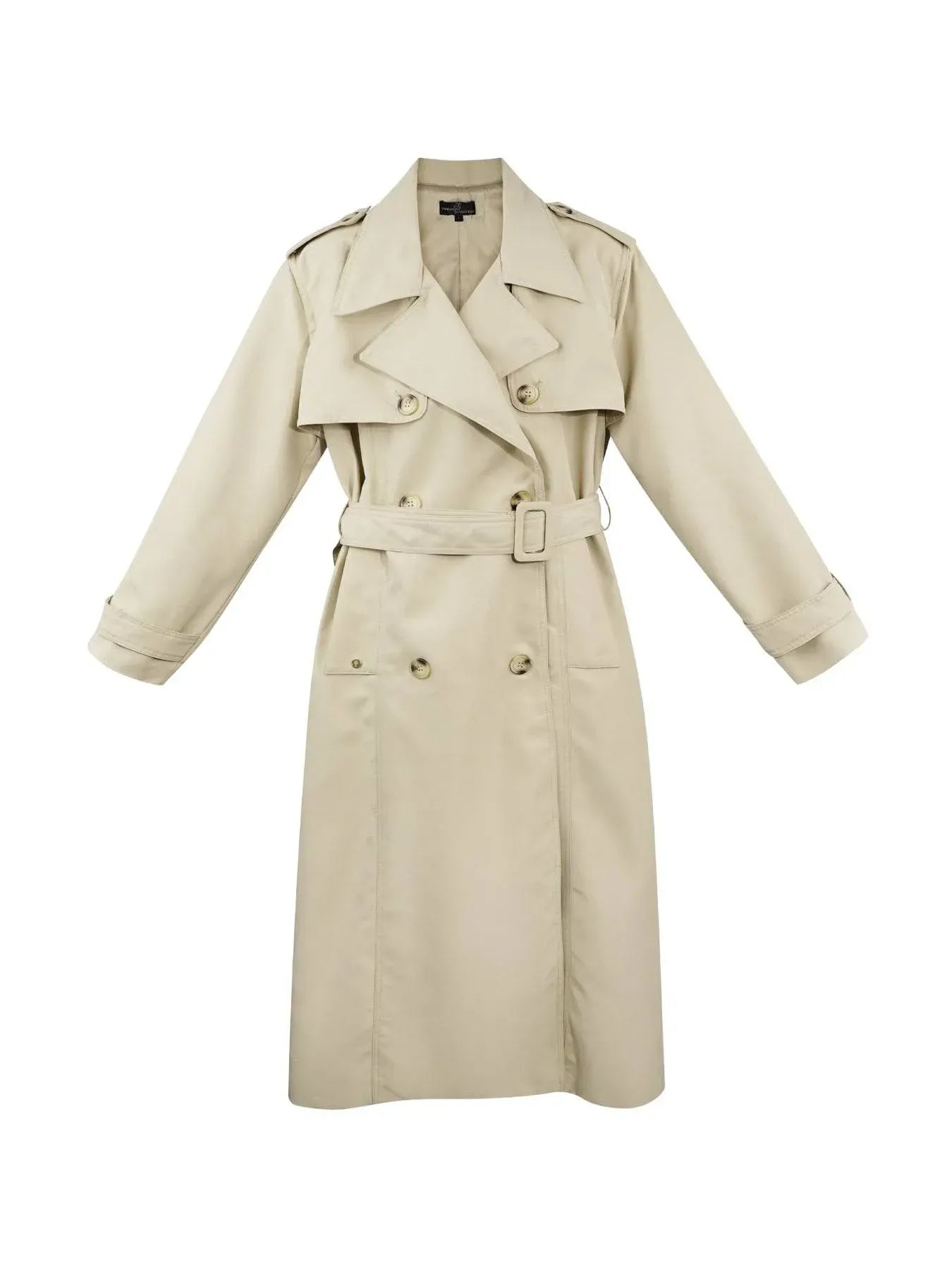 Long Sanded Cotton Trench Coat